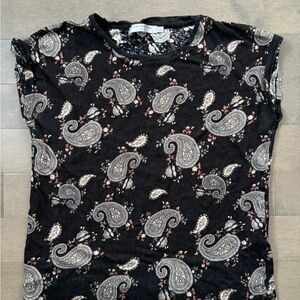 Divided Black Paisley Short Sleeve Tee